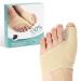 Bunion Corrector Relief Sleeve 2 Pairs Gel Bunion Corrector for Men & Women Bunion Corrector Socks Comfortable & Breathable for Day/Night Support (Black+Skin)