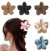 WUBAYI 6 Pcs Flower Hair Clips Non Slip Flower Claw Clips Strong Hold Hair Claw Large Hair Clip for Medium Thick Hair Hair Claw Clips for Women and Girls Straight Curly & Wavy Hair #005 6PCS