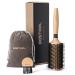 Bestool round brush to blow dryer wild boar bristles with nylon pencils round hair brush professional round styling brush for women and men smoothing curling improvement of hair texture (barrel 38mm)