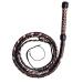 Indiana Jones Whip 4ft to 16ft Long 16 Plaits Real Cowhide Leather Whip Equestrian Heavy Duty Bull Whip with Extra Crackers 4 Feet Beige/Black/Tan