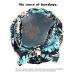 iSPECIAL Reusable Shower Cap for Women with Long Hair - Adjustable & Waterproof Bathing Hair Cap - Elegant Double Layer Design - Luxury Shower Caps - L Blue Palm Leaves - Buy Online on GoSupps.com