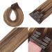 24 Real Human Hair Clip-In Extensions, 120g Ombre Chocolate Brown to Caramel Blonde - Long Straight Thick Hair - 9pcs 24 Inch - Pack of 1 - Buy Online on GoSupps.com