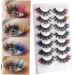 FOMIYES 7 Pairs False Lashes Fake Eyelashes Color Lashes Cosplay Lashes Colored Lash Extensions Eyelashes with Color Colored Eyelashes Lash Clusters Fake Lashes Dense Chemical Fiber Extend - Buy Online on GoSupps.com