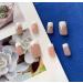 SINLOV Medium French Snowflake False Nails Nude Fake Nails Glossy Press on Nails Ballerina Acrylic Full Cover Fake Nails for Women and Girls - Buy Online on GoSupps.com