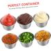 HOMSFOU 8pcs Sauce Container with lid Cup Dipping Bowls Dressing Container with lid Dipping Sauce Bowls Ketchup Bowl Mini Bowls Small Bowls for Dipping Leakproof Crisper Stainless Steel - Buy Online on GoSupps.com