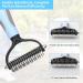 Dual-Sided Pet Dematting Comb for Dogs & Cats | Undercoat Rake Grooming Tool | Effectively Removes Knots & Loose Hair - Buy Online on GoSupps.com