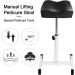 Pedicure Manicure Footrest Salon Spa Equipment | Adjustable Height Technician Nail Seat (Black) - Kalolary - Buy Online on GoSupps.com