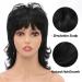 Bestung Short Black 80s Mullet Wig with Bangs - 12 inch Synthetic Hair for Daily & Party Wear - Women's Costume Cosplay Wig (Black) - Buy Online on GoSupps.com
