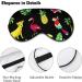 Tropic Palm Tree and Animal Sleep Mask Eye Cover for Sleeping Blindfold with Adjustable Strap Blocks Light Night Travel Nap for Men Women - Buy Online on GoSupps.com