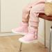 LACOFIA Toddler Winter Snow Boots | Anti-Slip Rubber Sole | Waterproof & Warm | 4 UK Child C Pink - Buy Online on GoSupps.com