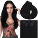 Vivien black clip in Extensions real hair remy clip in real hair extensions naturally clip in extensions hair extensions full head 55cm 135g 7PCS 22 inch-140g clip 1-1 cp #1