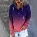 Women's Purple Button Down Hoodie - Fall Fashion Graphic Sweatshirt with Pocket - Buy Online on GoSupps.com