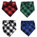 Oyccen 4PCS Checkered Dog Bandanas - Cotton Dog Scarves for Small Medium & Large Dogs & Cats - Buy Online on GoSupps.com