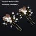5-Piece Pearl & Rhinestone Wedding Hairpins - Elegant Bridal Accessories for Women & Girls - Buy Online on GoSupps.com