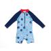 BONVERANO Baby Boys Swimsuit/Sunsuit UPF 50+ Sun Protection One Pieces Swimwear with Sun Hat 3 Months Blue