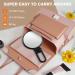Auxmir Hand Mirror Makeup Mirror with Handle 1X/30X Double-Sided Magnifying Mirror with Stand 360 Adjustable Foldable Shaving Mirror 4.9In Portable compact Mirror for Home Travel Black - Buy Online on GoSupps.com