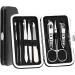 Nail Clippers Set 8 Pieces Set Kit Ergonomic Precise Versatile for Home and Salon Use Nail Care Essentials Manicure Trending Nail Clippers Portable Set(Black) - Buy Online on GoSupps.com