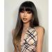 Maeau Women's Real Hair Wig - Long Brown & Blonde Ombre Bob for Daily Cosplay & Parties | Natural Smooth Style 4-Unit Size - Buy Online on GoSupps.com
