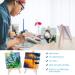 Mini Canvas Painting Set - Cridoz 47pc Kit with Primed Canvas, Easel, Acrylic Paint, Brushes & Palette for Kids Artists - Buy Online on GoSupps.com