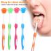 Ultra-Soft Tongue Cleaning Brush & Scraper - 4-Part Set for Adults & Kids | Travel-Friendly Oral Care - Buy Online on GoSupps.com