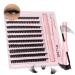 DIY Lash Extension Kit 200pcs Lash Clusters Individual Lashes Eyelash Extension Kit D Curl Volume Cluster Eyelashes with Lash Bond and Seal and Lash Tweezers Application at Home Lash Extension Kit(60D 60D KIT