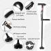 Collapsible Telescopic Cane with LED Lights Side Handle Walking Trusty Sticks Multifunction Four-Legged Support Elder Crutches for The Elderly Interesting - Buy Online on GoSupps.com