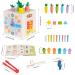 8-in-1 Montessori Wooden Activity Cube - Motoric Toys for Kids 1-4 Years | Sorting & Stacking Fun - Buy Online on GoSupps.com