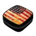GIAPB Period Bag Sanitary Napkin Storage Bag Pad Holder for Period Makeup Pouch American Flag and Flames Color417