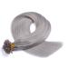 Keratin Bonding - # Silver - 40cm - 25 strands - 1G - 100% real hair hair extension U -tip Extensions Very high quality by Novon hair extension 25 strands / bonding - 40cm each 1g 25g
