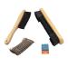 DML Set of 4 / 3 /2 Billiards Pool Table & Rail Brush Cleaning Tools - Wooden Kit of Billiard Accessories with Felt Cloth Shaft Slicker & Small Cue Chalk Cube - Premium Brushes Sights Supplies Set of 4