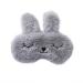 Cute Bunny Rabbit Eye Mask for Sleeping Funny Sleep Mask for Women Cute Animal Sleep Mask Kids Silk Plush Bunny Grey