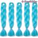 Shop SEGO 5 Packs 24 Crochet Afro Braid Extensions - Sky Blue Synthetic Hair for Stunning Braids - Buy Online on GoSupps.com