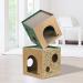 Cat Cardboard House with 2-Story Scratcher Pad | Indoor Cat Play Condo & Hideaway Furniture - Buy Online on GoSupps.com