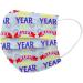 BEUU 30PCS 2021 Happy New Year Face_Mack Kid Disposable 3 Layer Face Covering Breathable Comfortable Skin Friendly Cotton Facial Bandanas With Elastic Earring Gift for Children Boys and Girls - Buy Online on GoSupps.com