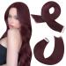 Moresoo Tape in Human Hair Extensions Wine Red Tape in Extensions 10 Inch Tape in Real Hair Extensions 20 Pieces/30g #99J 10 Inch #99J