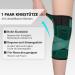 Kniebandage f r Frauen & M nner - 2 St ck Knieunterst tzung mit verstellbaren Riemen & rutschfestem Silikon f r Sport Arthritis Bandverletzung Meniskusverletzung (M Dunkelgr n) - Buy Online on GoSupps.com