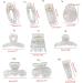 Muloo Pack of 10 Clear Acrylic Hair Clips DIY Hair Accessories Clear Hair Clip Clear Hair Pins Hair Barrette Acrylic Material 2# - Buy Online on GoSupps.com