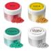 Edible Glitter Dust 4 x 5g Jelife Edible Glitter Set Glitter Powder for Drinks Food Glitter 4 Color Set for Chocolate Strawberries Cupcakes Cakes Fondant 3-Gold-Red-Green-Pearl White