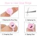 300PCS Disposable Glue Rings for Eyelash Extensions - Volume Lashes Fan Pink - Buy Online on GoSupps.com