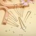 6 Pieces U Shaped Hair Pins French Hair Pins Metal Hair Fork Vintage Forks Sticks Bobby Pin Kit Updo Bun Women Girls Hairstyle Hair Accessories (Gold) - Buy Online on GoSupps.com