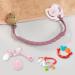 Silicone Pacifier Chain - Kizaten 2-Pack Clips for Boys & Girls | Soft Flexible & Clean - Purple/Pink - Buy Online on GoSupps.com