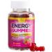 Energy Gummies Vitamin B12 Green Tea and Guarana Extract Daily Energy Vitamin Supplement Delicious Raspberry Flavor Gummy Chewable Supplement for Men and Women Non-GMO and Vegan - 60 Gummies 60 Count (Pack of 1)