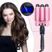 Awhoas 3 Barrel Curling Iron 32MM Hair Waver | Triple Barrel Hair Crimper for Women | Pink Curling Wand with LCD Temp Display - Buy Online on GoSupps.com