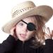 SWKJ 2 PCS Set Adjustable Pirate Eye Patch for Amblyopia Lazy Eye - Black - Buy Online on GoSupps.com