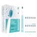 Pursonic Whitening USB Rechargeable Sonic Toothbrush-12 Brush Heads!- 38 000 Brush Strokes Per Minute-3 Brushing Modes with 2 Minute Auto Timer (Green) Mint Green