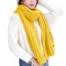 Scarf women ladies knitted scarf with wool classic poncho scarves large cashmere scarf neck warmer triangular scarf one size yellow