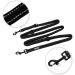 Adjustable Dog Leash with Reflective Stripes | High-Quality 200cm Multifunctional Training Leash - Black - Buy Online on GoSupps.com
