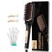 Ionic Hair Straightener Brush - Fast Heating & Anti-Scald Technology - 6 Temp Settings - Effective Hair Care - Black & Yellow - Buy Online on GoSupps.com