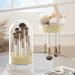 Makeup Brush Cleaner Mat 3 In 1 Makeup Brush Cleaner Bowl with Hanging Drying Basket and Dust-proof Lid for Makeup Sponge Brush Cleaning Dry and Organizer Storage(Cream)