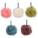 Beavorty 5pcs Shower Scrunchie exfoliating loofah Pouf Shower Ball Bath Sponge Scrub mesh Sponge Shower loofah Bath Scrubber Shower Puff Pouf Shower Scrubber Ball Bath Ball Clean Cushion